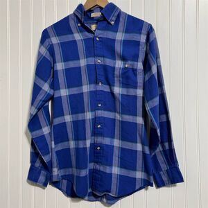 VTG Arnie Arnold Palmer S Plaid Button‎ Down Shirt Blue Preppy Academia Umbrella
